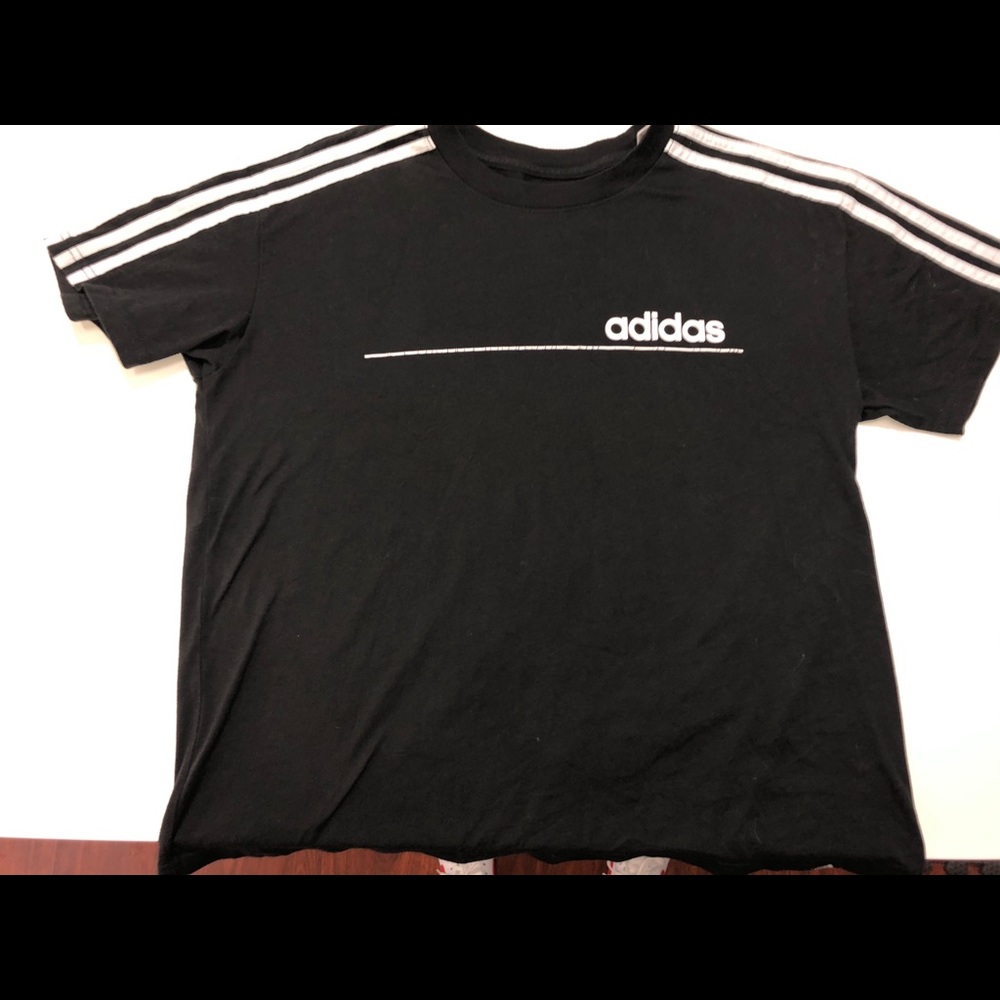 Adidas black oversized tee